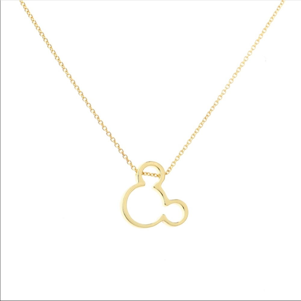 Dainty gold tone Mickey Mouse necklace!